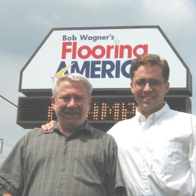 bob wagner photo in front of sign